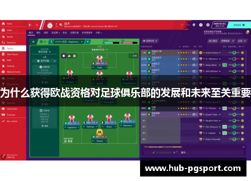 为什么获得欧战资格对足球俱乐部的发展和未来至关重要