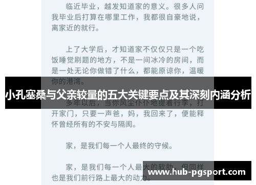 小孔塞桑与父亲较量的五大关键要点及其深刻内涵分析