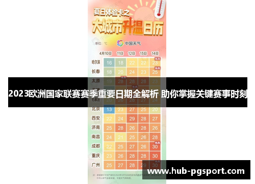 2023欧洲国家联赛赛季重要日期全解析 助你掌握关键赛事时刻